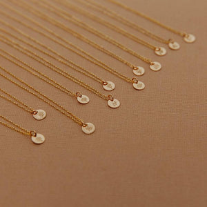 Mini Birth Flower Stacker Necklace | 1/4" Disc