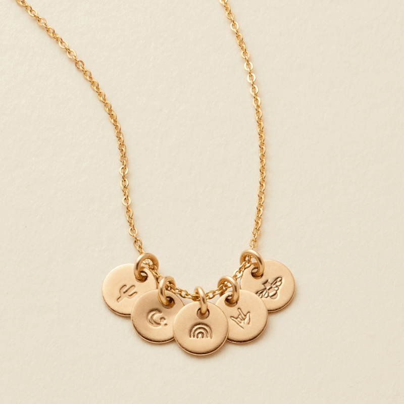 Evie Charm Stacker Disc Necklace