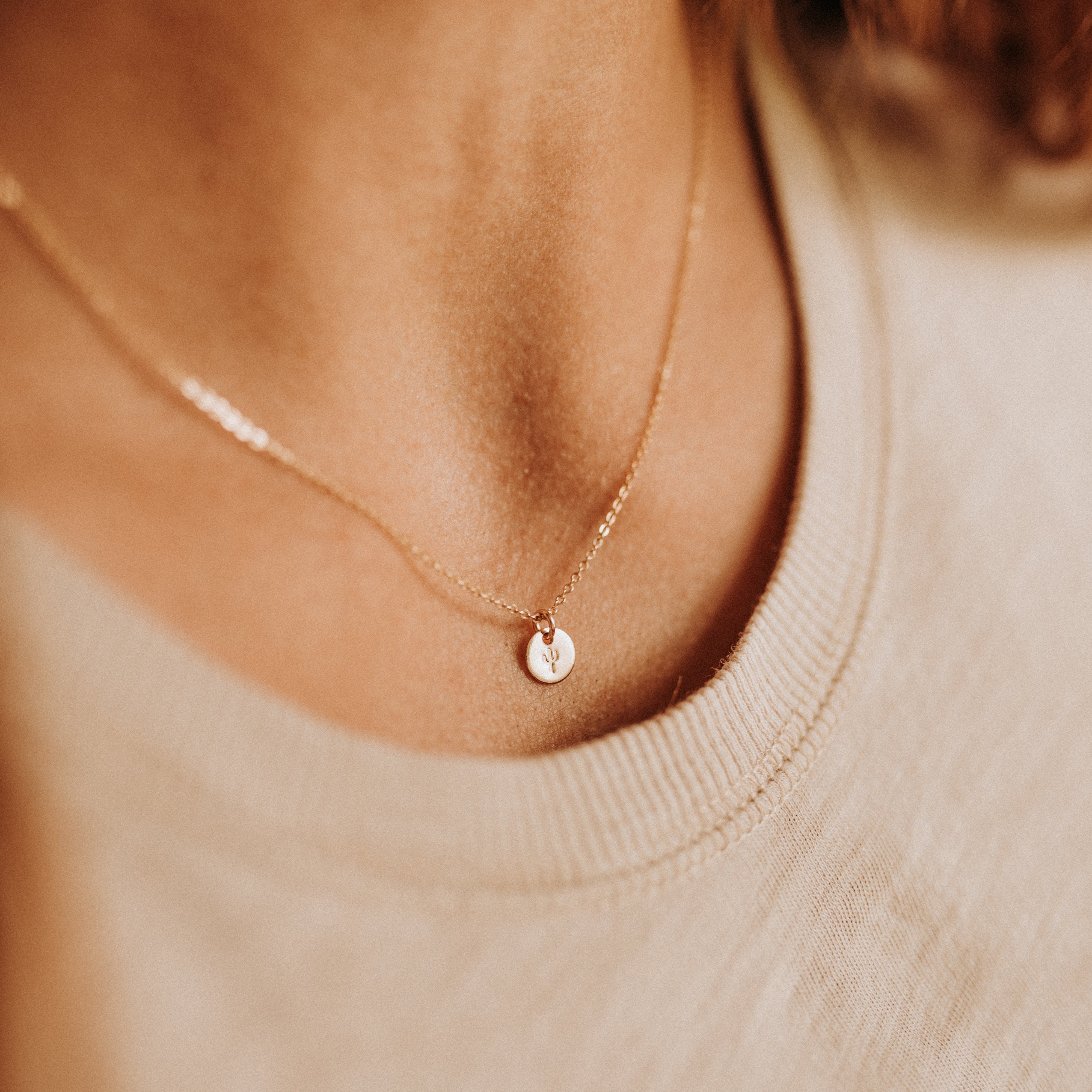 Evie Charm Stacker Disc Necklace