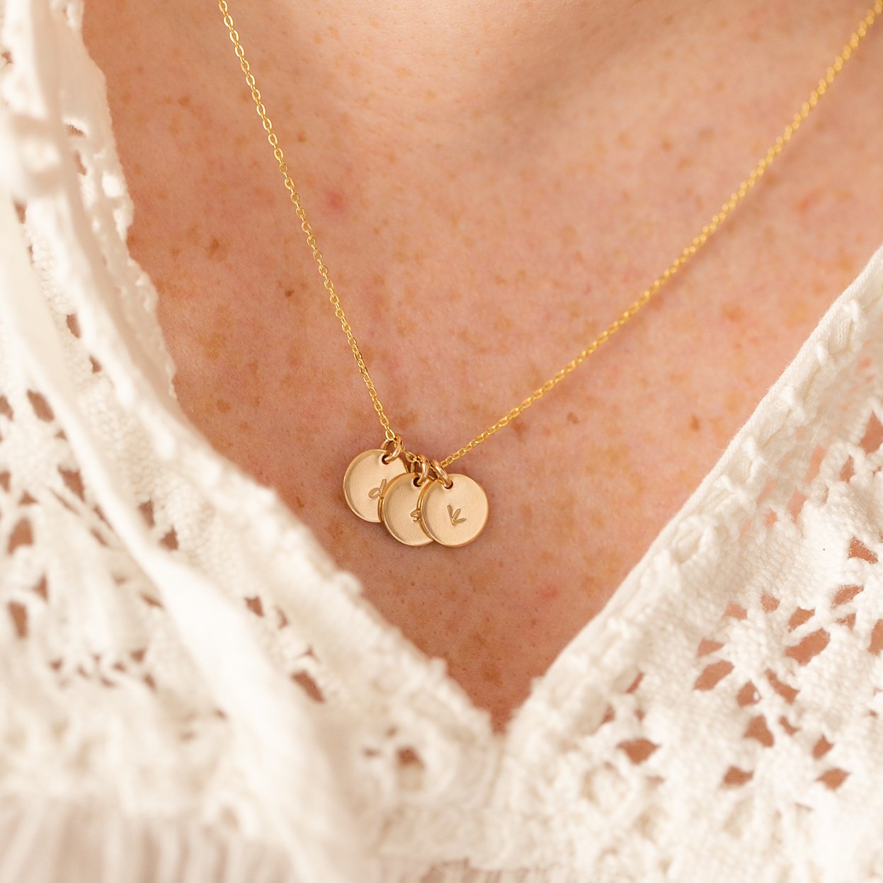 Double Disc Necklace - 3/8"