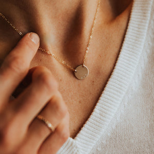Mini Zola Disc Necklace | 1/2" Disc