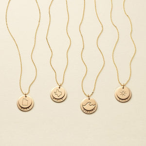 Nora Disc Necklace | 5/8" + 1/2" discs