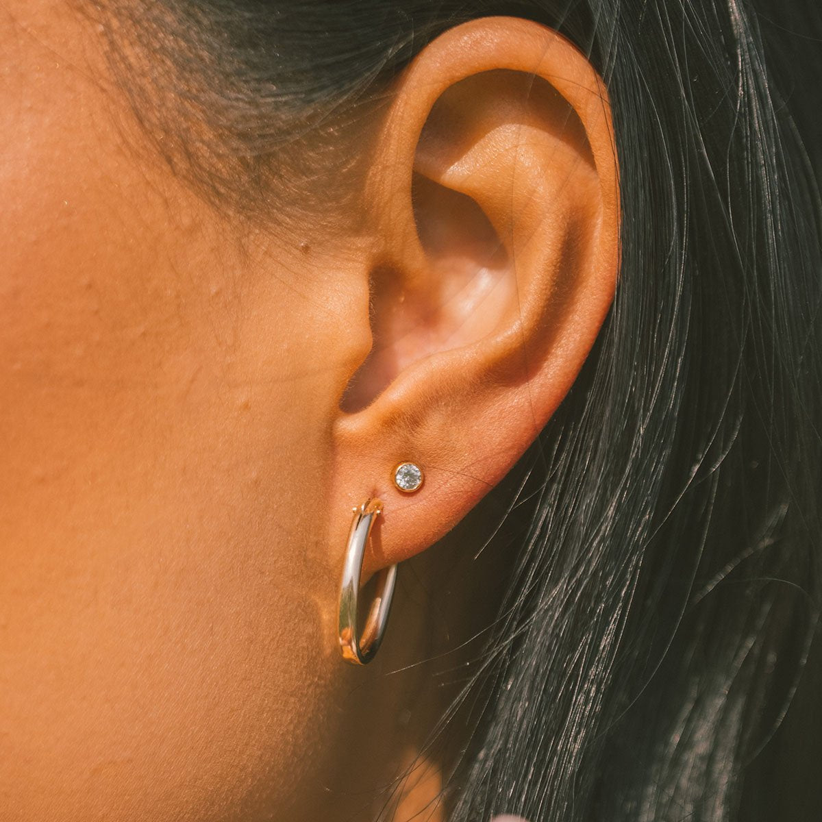 Oval Hoop Earrings