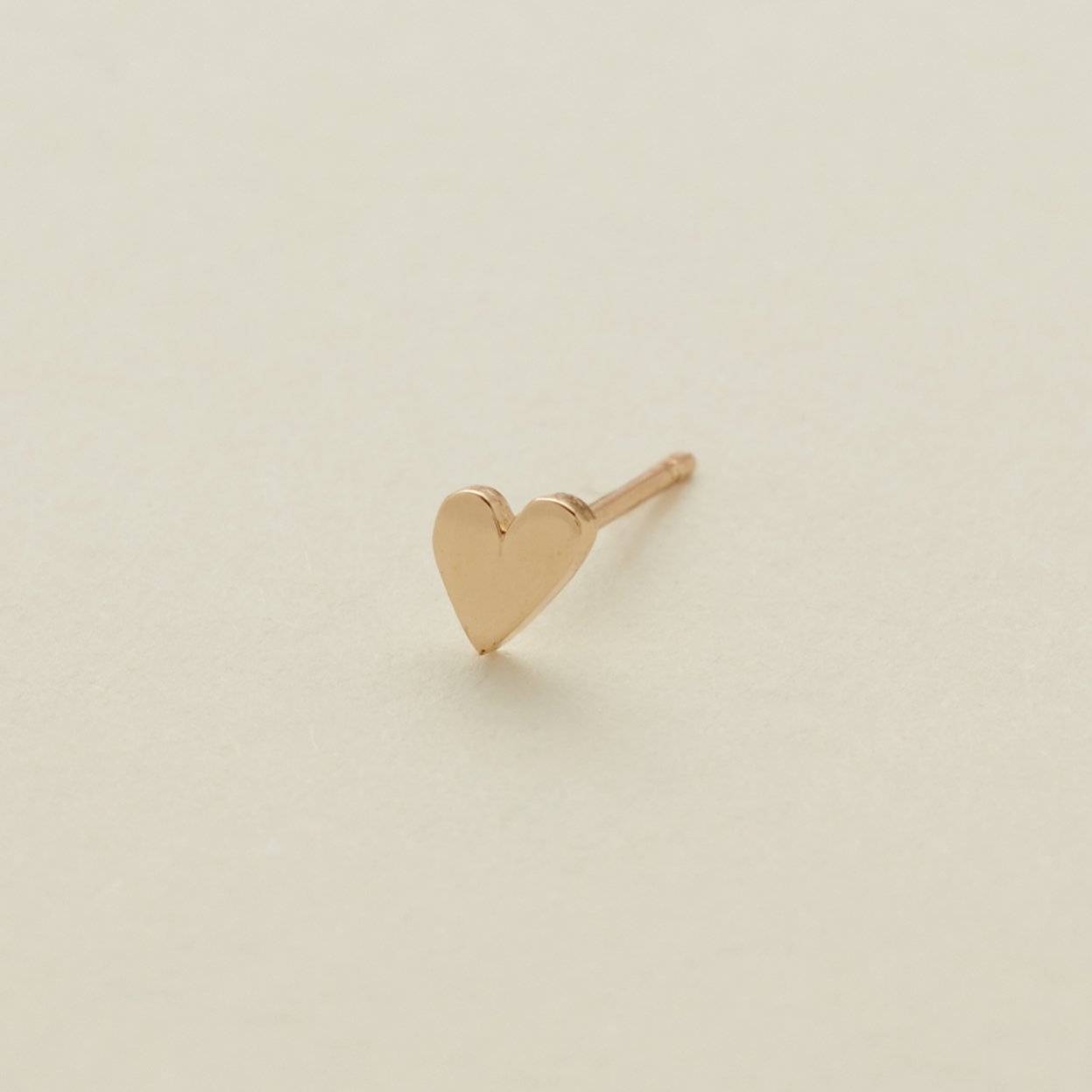 Solid Gold Symbol Earring - Single Stud