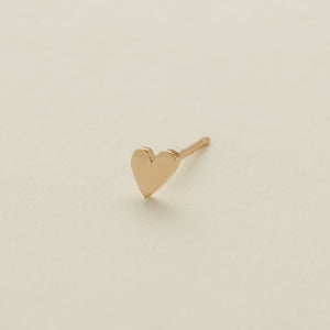 Solid Gold Symbol Earring - Single Stud