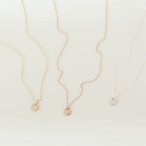 Initial Disc Necklace - 1/4"