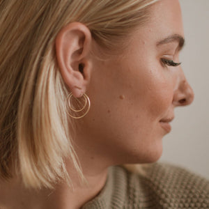 Double Live In Hoop Earrings